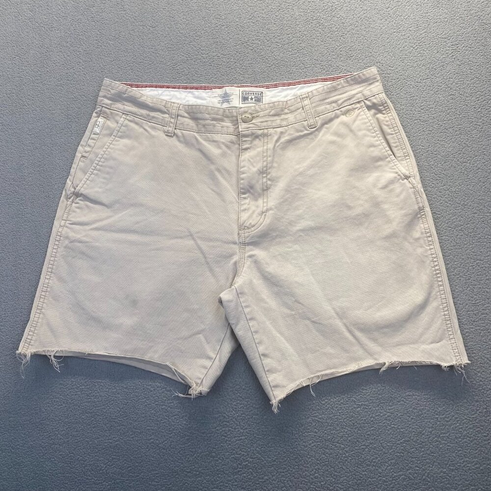 Men's CONVERSE‎ One Star Khaki Beige Chino Shorts Size 36X30